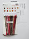 Thea Gouverneur - Borduurpakket met telpatroon - 406A - Voorgesorteerde DMC Garens - Lucht 6 - Aida - 15 cm x 35 cm - DIY Kit