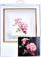 Thea Gouverneur - Borduurpakket met telpatroon - 412.05 - Voorgesorteerde DMC Garens - Rosa Leersum Roos - Zwart Aida - 44 cm x 44 cm - DIY Kit