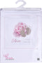 Thea Gouverneur - Borduurpakket met telpatroon - 508A - Voorgesorteerde DMC Garens - Geboortetegel Roos - Aida - 15 cm x 15 cm - DIY Kit
