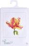 Thea Gouverneur - Borduurpakket met telpatroon - 519A - Voorgesorteerde DMC Garens - Rood-Gele Papegaai Tulp - Aida - 34 cm x 36 cm - DIY Kit