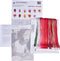 Thea Gouverneur - Borduurpakket met telpatroon - 520 - Voorgesorteerde DMC Garens - Rood-Witte Dubbele Tulp - Linnen - 34 cm x 36 cm - DIY Kit