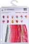 Thea Gouverneur - Borduurpakket met telpatroon - 520 - Voorgesorteerde DMC Garens - Rood-Witte Dubbele Tulp - Linnen - 34 cm x 36 cm - DIY Kit