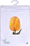 Thea Gouverneur - Borduurpakket met telpatroon - 522 - Voorgesorteerde DMC Garens - Gele Hybride Tulp - Linnen - 34 cm x 36 cm - DIY Kit