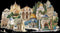 Thea Gouverneur - Borduurpakket met telpatroon - 533.05 - Voorgesorteerde DMC Garens - Jerusalem Israël - Zwart Aida - 79 cm x 50 cm - DIY Kit