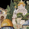 Thea Gouverneur - Borduurpakket met telpatroon - 533.05 - Voorgesorteerde DMC Garens - Jerusalem Israël - Zwart Aida - 79 cm x 50 cm - DIY Kit