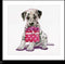 Thea Gouverneur - Borduurpakket met telpatroon - 737A - Voorgesorteerde DMC Garens - Puppy Went Shopping - Aida - 31 cm x 30 cm - DIY Kit