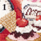 Thea Gouverneur - Borduurpakket met telpatroon - 741A - Voorgesorteerde DMC Garens - Puppy Bakken - Aida - 31 cm x 30 cm - DIY Kit