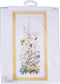 Thea Gouverneur - Borduurpakket met telpatroon - 821 - Voorgesorteerde DMC Garens - Wilde bloemen - Linnen - 45 cm x 110 cm - DIY Kit