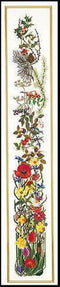 Thea Gouverneur - Borduurpakket met telpatroon - 848A - Voorgesorteerde DMC Garens - Schellekoord Jaargetijden - Aida - 16 cm x 117 cm - DIY Kit