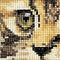 Thea Gouverneur - Borduurpakket met telpatroon - 930 - Voorgesorteerde DMC Garens - Langharige Bruine Kat - Linnen - 30 cm x 40 cm - DIY Kit