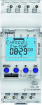 Theben 6120130 TR 612 top3 Digitale 2-kanaals timer met app-programmering, perfect voor LED's, timers, digitale schakelklok, met weekprogramma, DIN-rail, tijdschakelaar, 2 kanalen