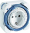 Theben schakelklok 0260030 timer 26 - NL stekker (zonder pin) - analoge schakelklok, wandcontactdoosschakelaar, stekker voor tijdprogramma, wit,bespaarstekker
