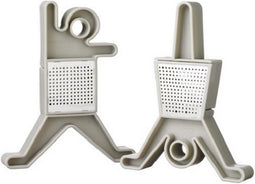 thee-ei Breakdancer 15 cm polypropyleen grijs 2 stuks