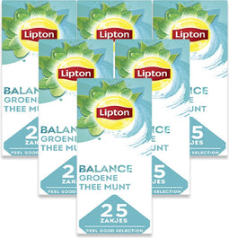 Thee lipton balance green tea mint 25x1.5gr | 6 stuks