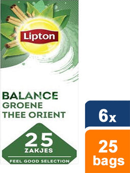 Thee lipton balance green tea orient 25x1.5gr | 6 stuks