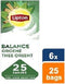 Thee lipton balance green tea orient 25x1.5gr | 6 stuks