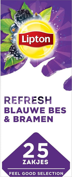 Thee Lipton Refresh Blauwe bessen 25stuks
