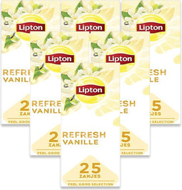 Thee Lipton Refresh Vanille 25stuks | 6 stuks