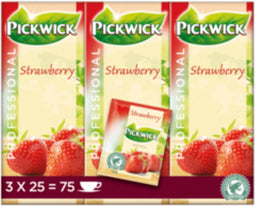 Thee Pickwick strawberry 25x1.5gr | 3 stuks