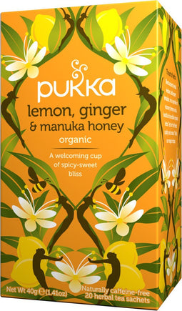 Thee pukka lemon ginger manuka honey 20 zakjes