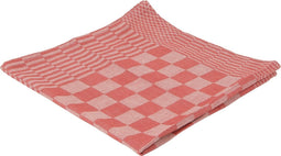 Theedoek blok ca. 65x65 cm set à 6 stuks rood