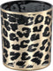 Theelicht Met Cheetah Print - PTMD - Goud - Glas