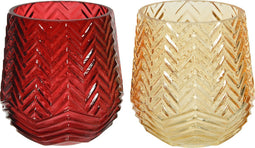 Theelichthouder glas d10h10.5cm a2