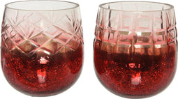 Theelichthouder glas d8h8cm k.rd a2