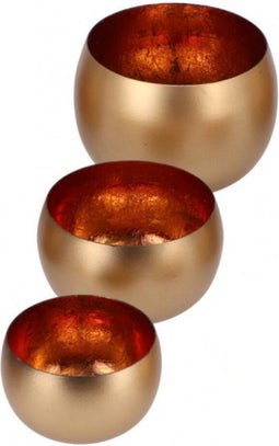 Theelichthouders Rond - Goud-Koper - Rootsmann