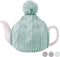 Theepot 112435 - Met Theemuts - Wit/Mintgroen - Porselein - Inhoud 0,6 Liter