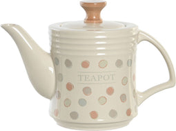 Theepot DKD Home Decor Beige Keramiek 1 L