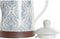 Theepot DKD Home Decor Rubberwood Wit Keramiek (1 L)