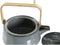 Theepot DKD Home Decor S3027094 Porselein Grijs Bamboe (21 x 17 x 10 cm) (1 L)