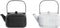 Theepot DKD Home Decor Zwart Roestvrij staal Wit (1,2 L) (2 Stuks)