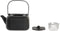 Theepot DKD Home Decor Zwart Roestvrij staal Wit (1,2 L) (2 Stuks)