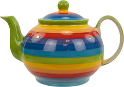 Theepot - Regenboog - Keramiek - Meerkleurig - 22x15x14 cm - Thailand - Sawa Hasa - Fairtrade
