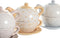 Theepot Spel DKD Home Decor Blauw Roze Geel 750 ml Dolomite (3 Stuks)