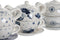 Theepot Spel DKD Home Decor Blauw Wit 750 ml Dolomite (3 Stuks)