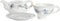 Theepot Spel DKD Home Decor Blauw Wit 750 ml Dolomite (3 Stuks)