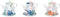 Theepot Spel DKD Home Decor Kristal Porselein Blauw Groen (3 Stuks)
