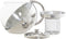 Theepot van glas en RVS 1100 ml met filter/infuser en handvat