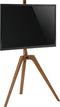 Tv standaard schildersezel - draaibaar - tot 65 inch - bruin hout