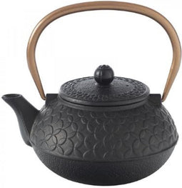Théière Theepot gietijzer met koperen hengsel
