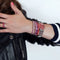 Lucardi Meisjes Bangle - Ovaal - Lichtroze Kristal - Zilverkleurig