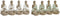 Decoratieve figuren Home ESPRIT Wit Groen Boeddha Orientaals 24 x 9 x 11 cm (2 Stuks)