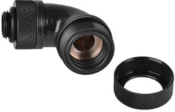 Thermaltake Pacific G1/4 Petg Tube 90-Degree Compression 16Mm Od â Black Waterkoelinghoekverbinder