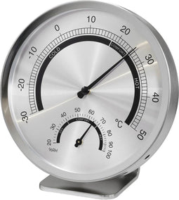 Thermo- en hygrometer Zilver