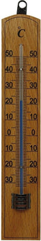 Thermometer buiten hout - 20 x 4 cm - Buitenthermometers