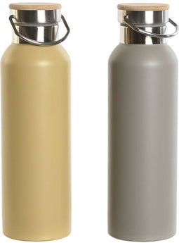 Thermosfles Home ESPRIT Beige Grijs 500 ml (2 Stuks)