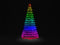 Twinkly - Light Tree 3D - App-gestuurde kerstboom 450 LED's RGB+W 3m - Zwart draad